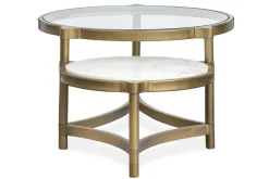 Cassidy Coffee Table In Aged Brass