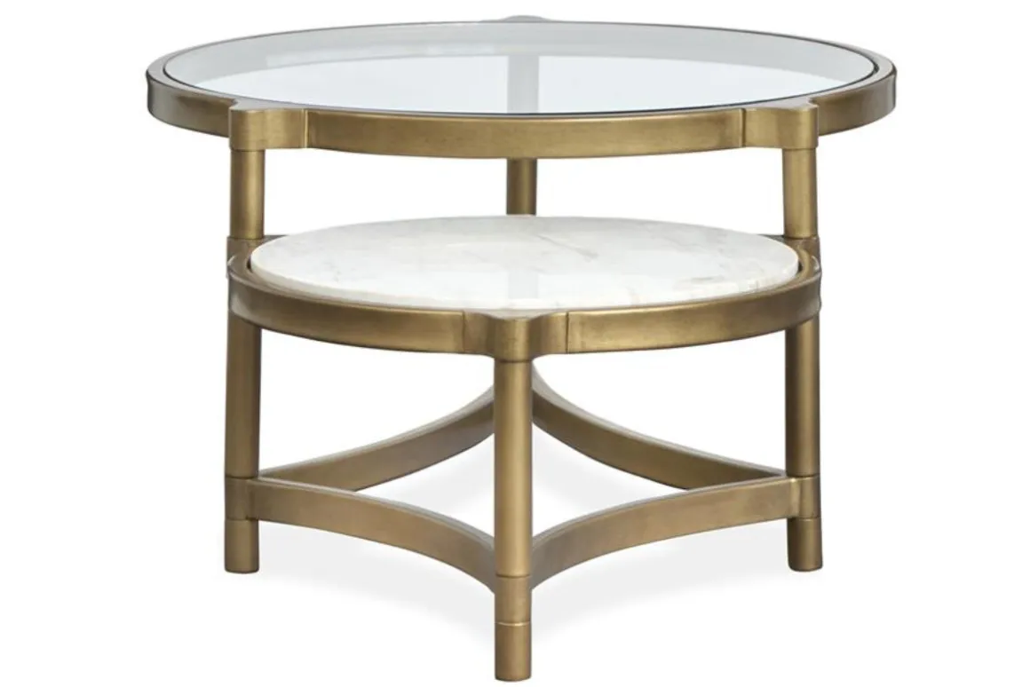 Cassidy Coffee Table In Aged Brass