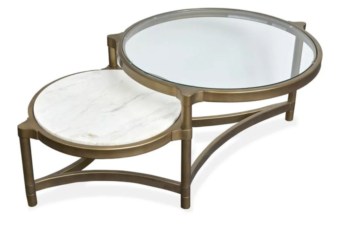 Cassidy Coffee Table In Aged Brass