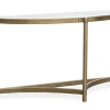 Cassidy Sofa Table In Aged Brass