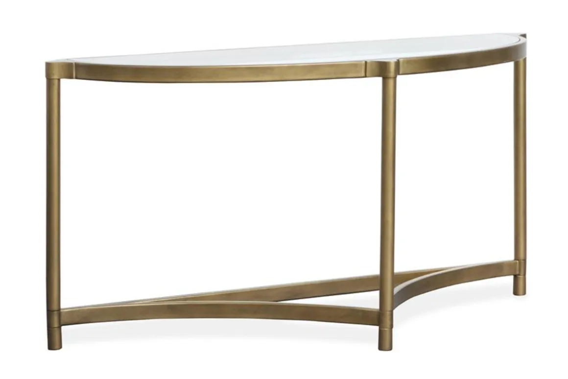 Cassidy Sofa Table In Aged Brass