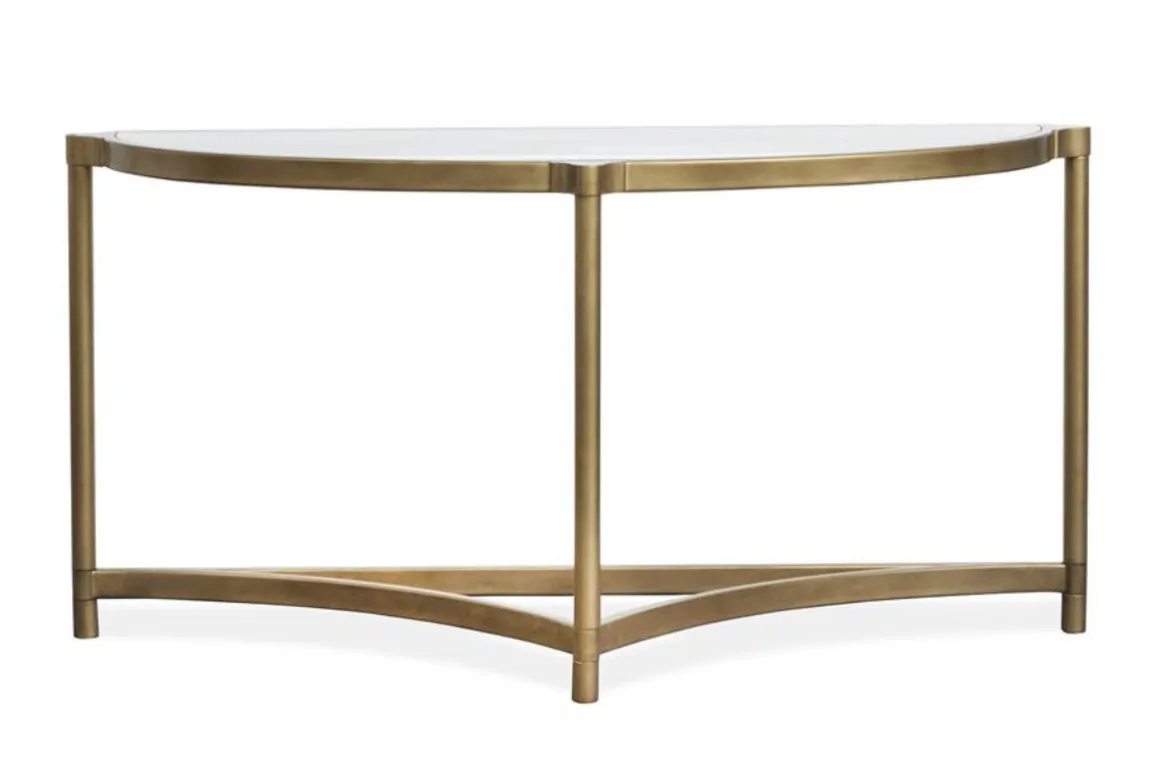 Cassidy Sofa Table In Aged Brass