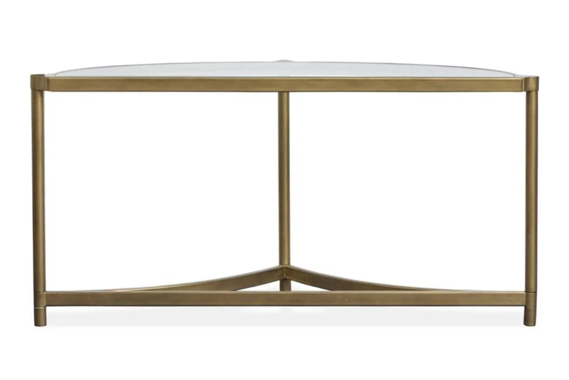 Cassidy Sofa Table In Aged Brass