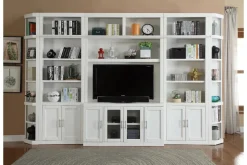 Catalina Media Console In White, 56 Inch