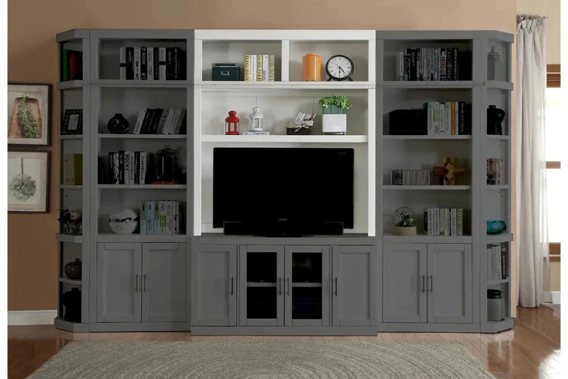 Catalina Media Hutch In White, 56 Inch