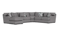 Catamaran Crypton Performance 3 Piece Reversible Chaise Sectional In Custom
