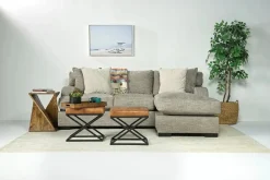 Catamaran Reversible Sofa Chaise In Coconut Stone