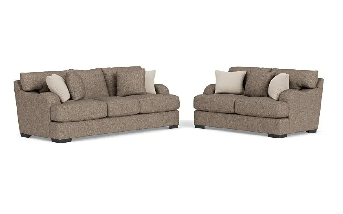 Catamaran Sofa & Loveseat In Coconut Stone