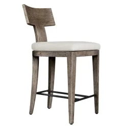 Celini Outdoor Counter Height Stool In Brown