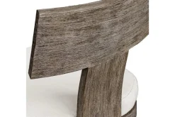 Celini Outdoor Side Chair In Brown, Set Of 2