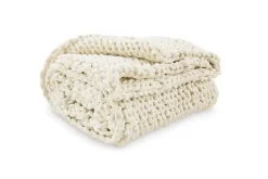 Chaddon Throw Blanket In Ivory/Gray/Taupe