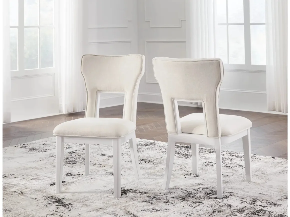 Chalanna Dining Table & 6 Chairs In White