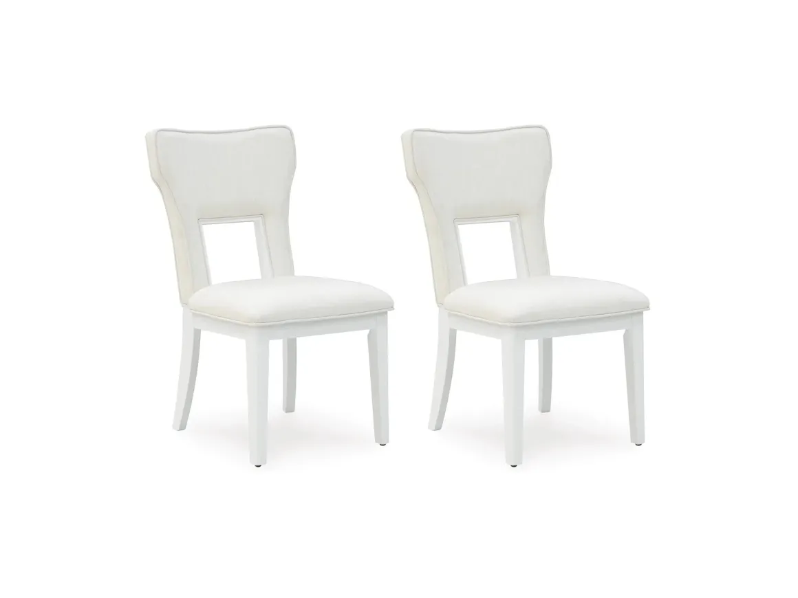 Chalanna Dining Table & 6 Chairs In White