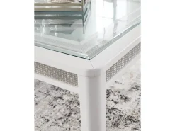 Chalanna Dining Table & 4 Chairs In White