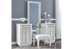 Chalanna Vanity & Mirror In White