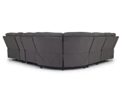 Chanell 6 Piece 2 Power Sectional W/ 2 Power Armless Recliner In New Nappa Gray