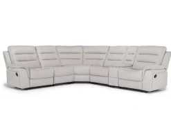 Chanell 6 Piece Reclining Sectional W/ Armless Recliner In New Nappa Gray