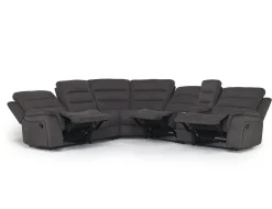 Chanell 6 Piece Reclining Sectional W/ Armless Recliner In New Nappa Gray