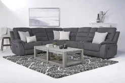 Chanell 6 Piece Reclining Sectional In New Nappa Gray