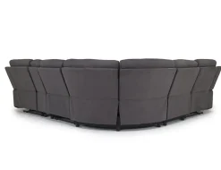 Chanell 6 Piece Reclining Sectional In New Nappa Gray