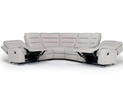 Chanell 6 Piece Reclining Sectional In New Nappa Gray