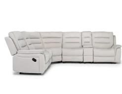 Chanell 6 Piece Reclining Sectional In New Nappa Gray