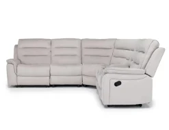 Chanell 6 Piece Reclining Sectional In New Nappa Gray