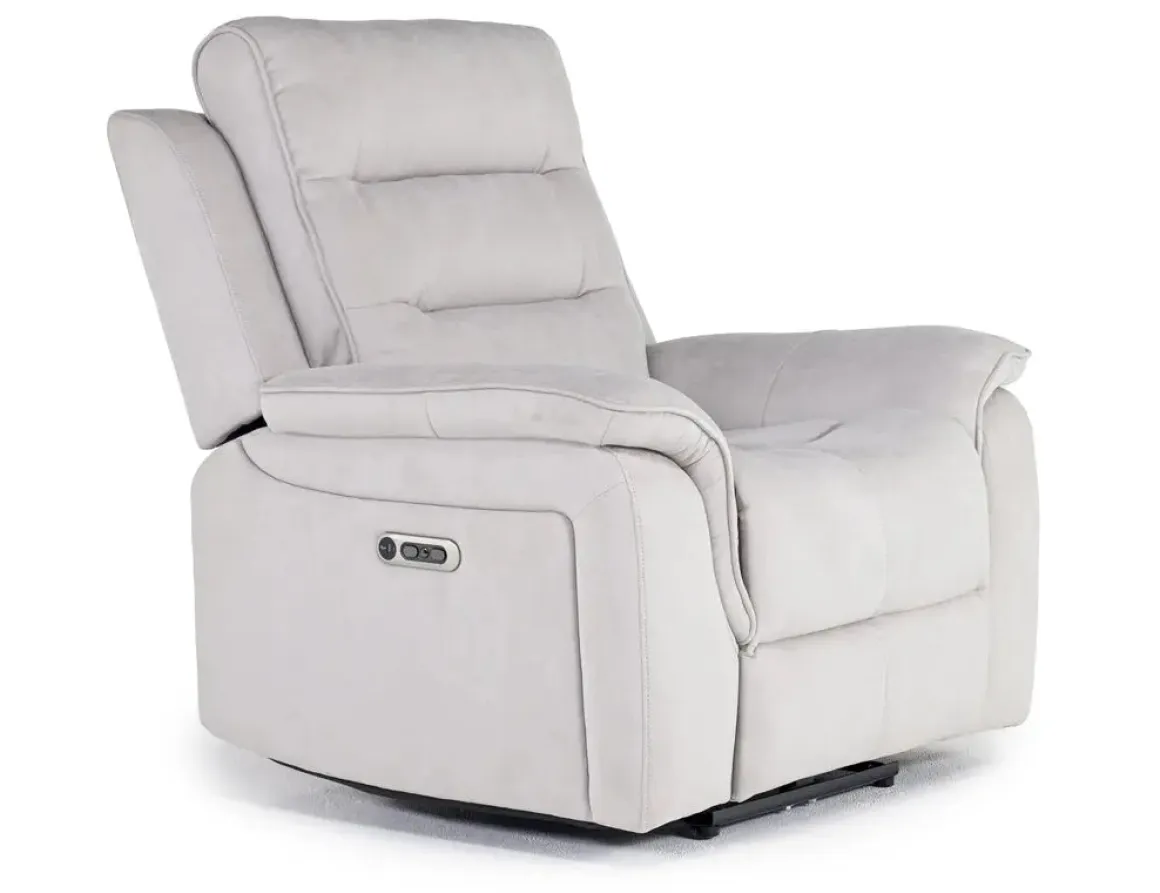 Chanell 2 Power Recliner In New Nappa Gray