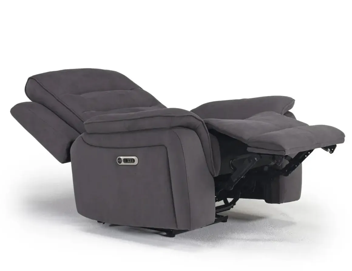 Chanell 2 Power Recliner In New Nappa Gray