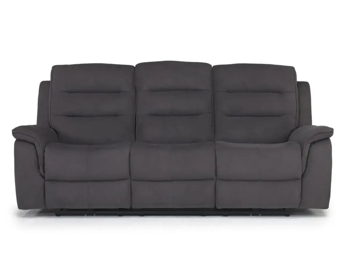 Chanell 2 Power Sofa In New Nappa Gray