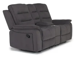 Chanell Reclining Sofa & Console Loveseat In New Nappa Gray