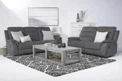 Chanell Reclining Sofa In New Nappa Gray