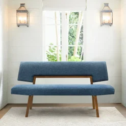 Chanella Dining Bench In Blue