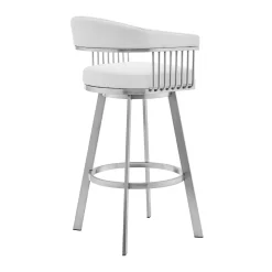 Chelsea Counter Height Swivel Stool In White