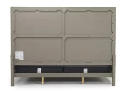 Chloe Upholstered Panel Bed In Gray/White, Queen