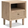 Cielden Nightstand In Tan