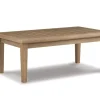 Clare View Outdoor Coffee Table In Grayish Brown