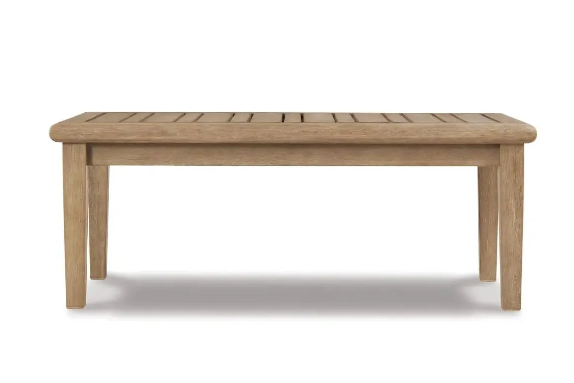 Clare View Outdoor Coffee Table In Grayish Brown