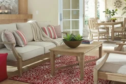 Clare View Outdoor Coffee Table In Grayish Brown