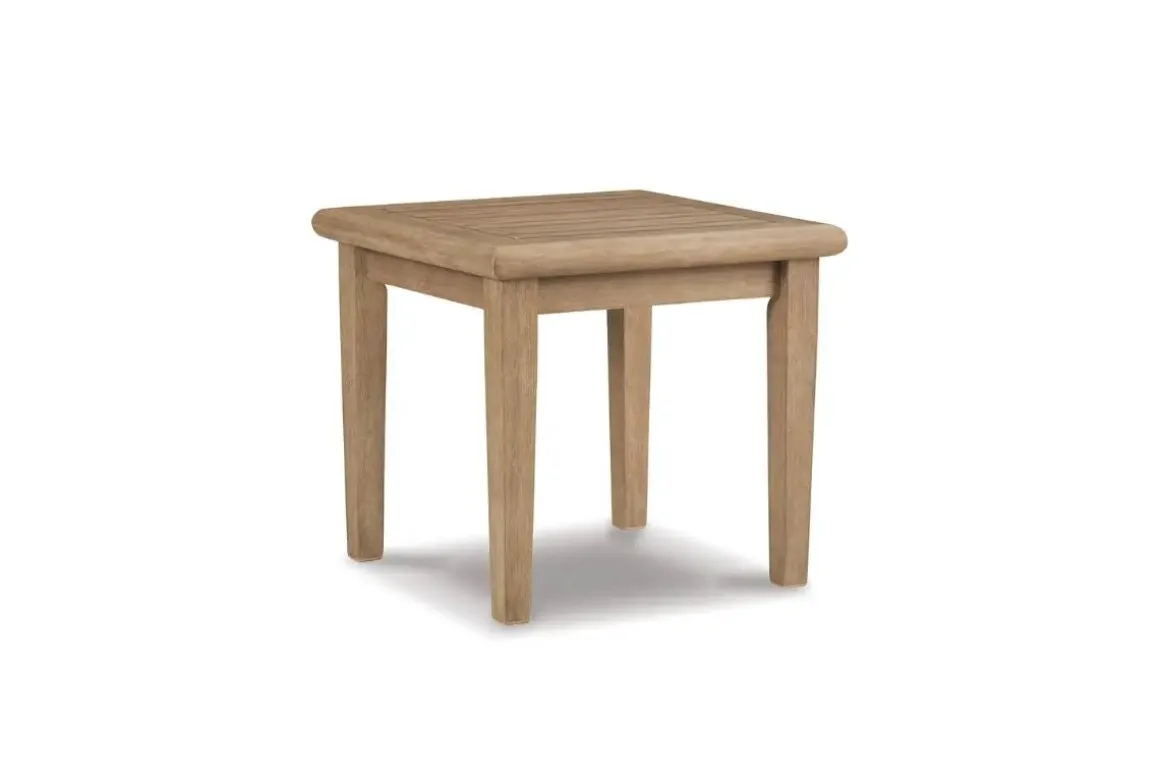 Clare View Outdoor End Table In Grayish Brown