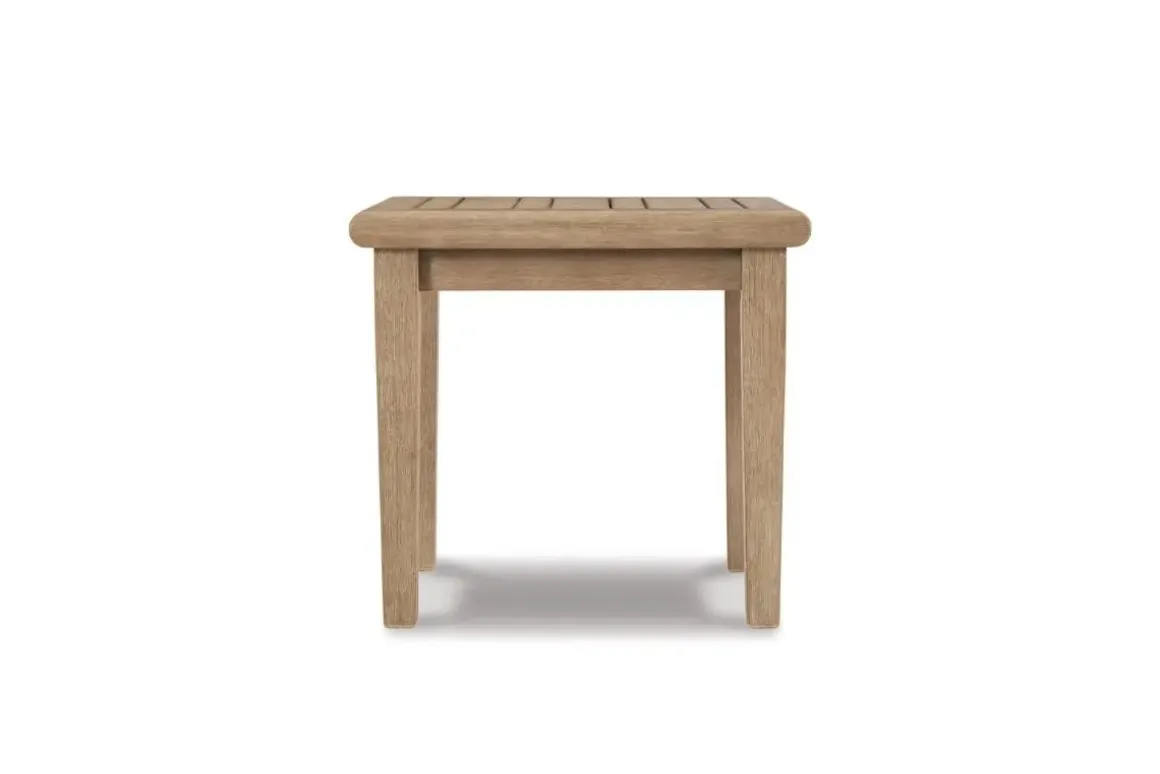 Clare View Outdoor End Table In Grayish Brown