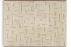Clayman Rug In Beige/Brown, 5x7