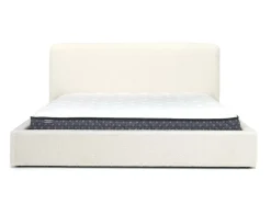 Cloud Boucle Upholstered Panel Bed In Maya Boucle, Queen
