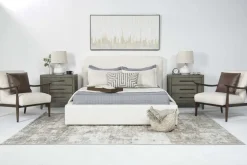 Cloud Boucle Upholstered Panel Bed In Maya Boucle, Queen