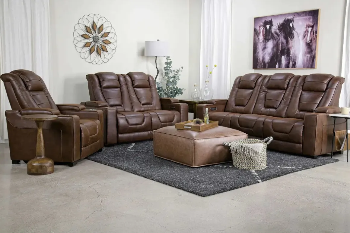 Cody 2 Power Loveseat In Walnut
