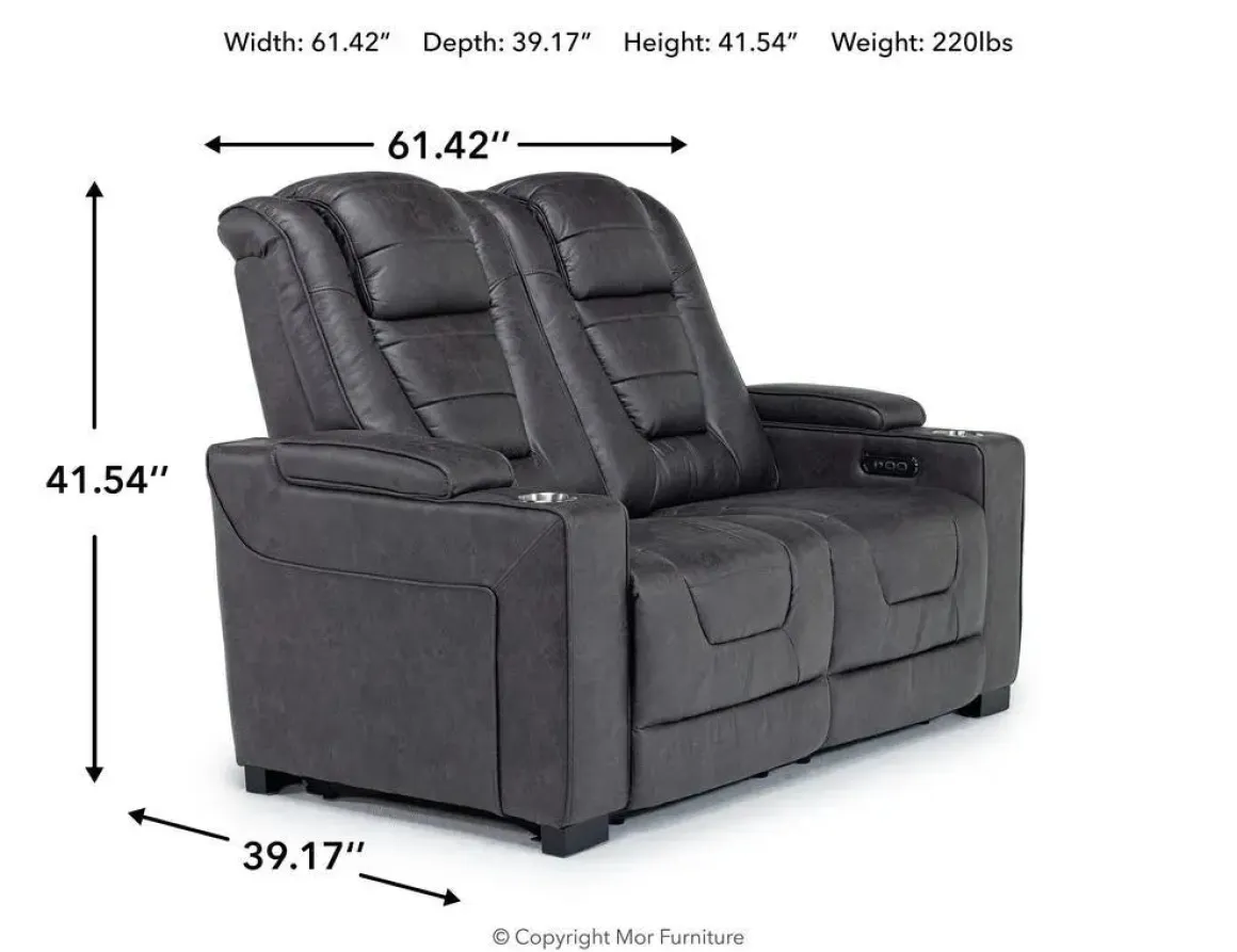 Cody 2 Power Loveseat In Walnut