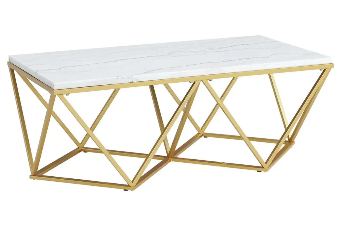 Conner Coffee Table In Marble/Gold