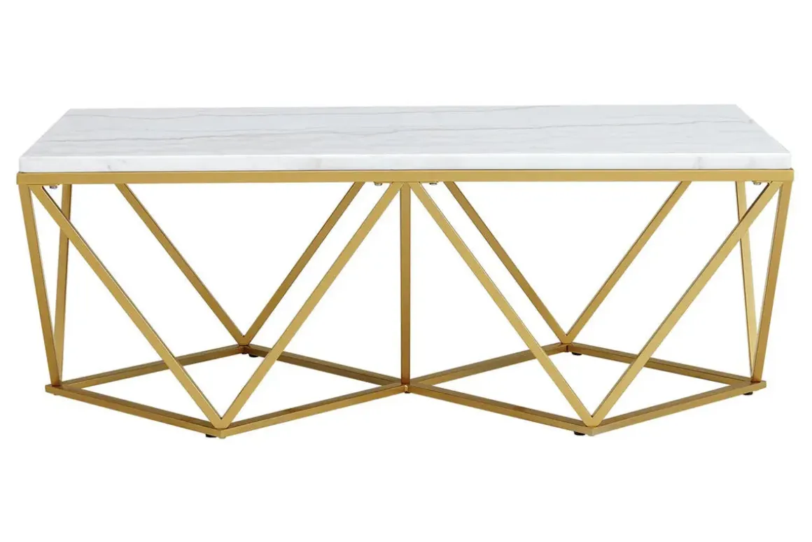 Conner Coffee Table In Marble/Gold