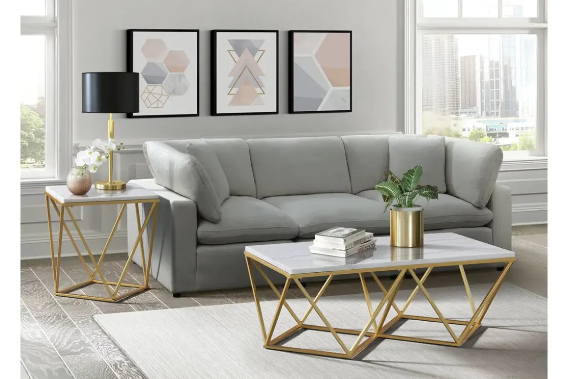 Conner Coffee Table In Marble/Gold