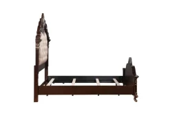 Constantine Upholstered Bed In Cherry, Queen